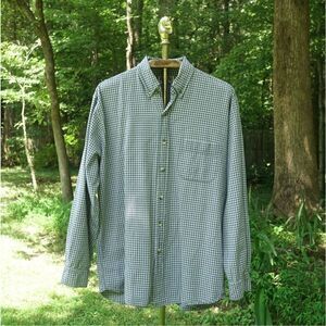 Vintage 90s Aeropostale Men’s Blue Plaid Button Up Shirt